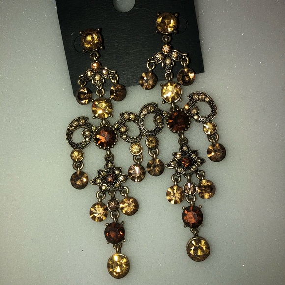 🆕 Bebe brown stones earrings 🆕 - Picture 4 of 4